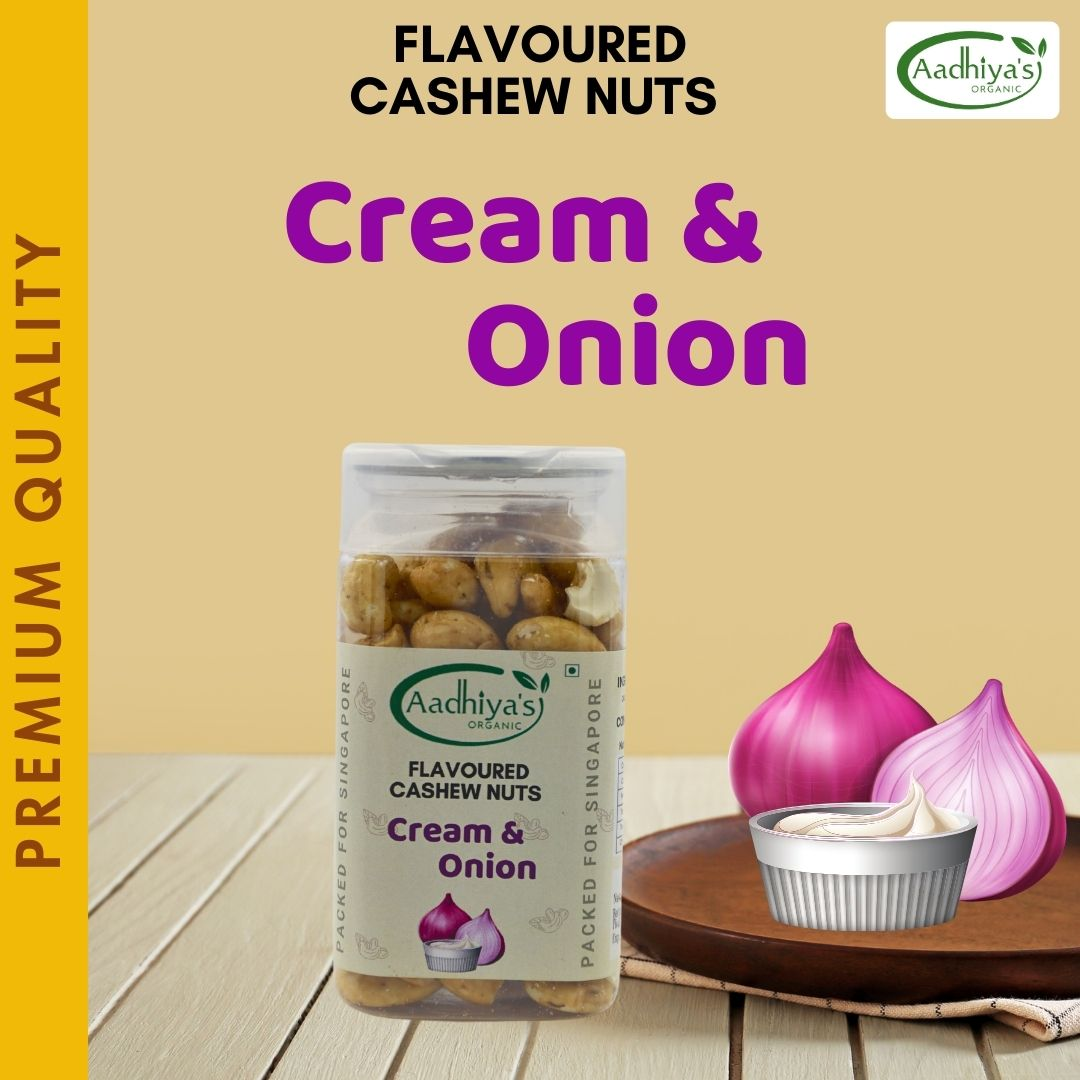 Cream & Onion Premium Cashew Nuts 100g